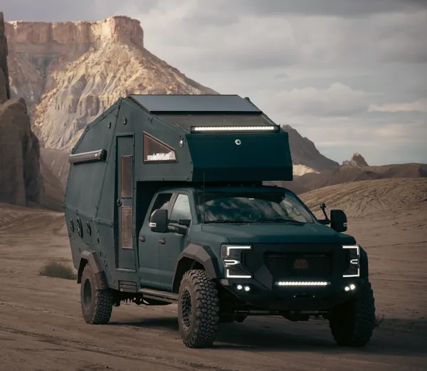 27North Ascender expedition truck parked in remote backcountry terrain