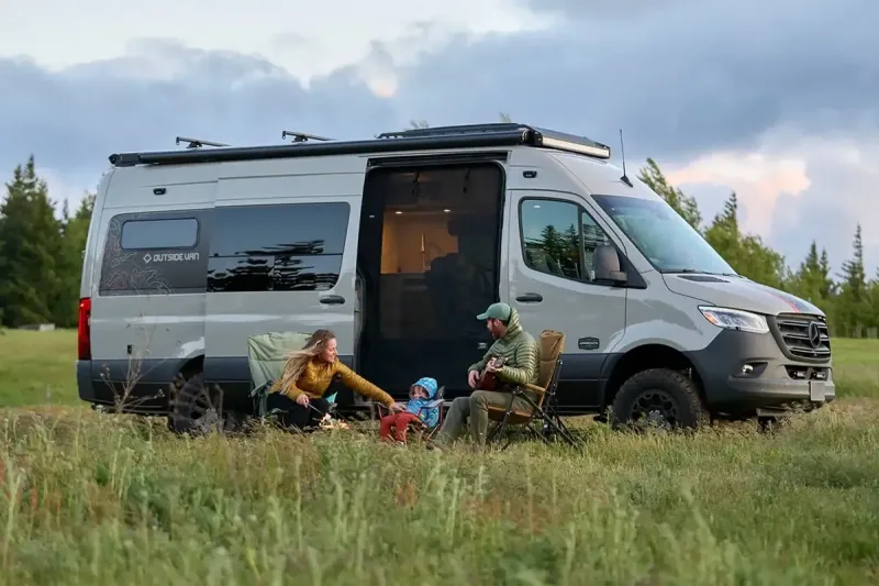 Outside Van Approach camper van rental