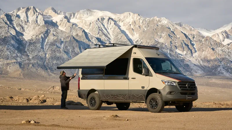Outside Van Syncline camper van rental