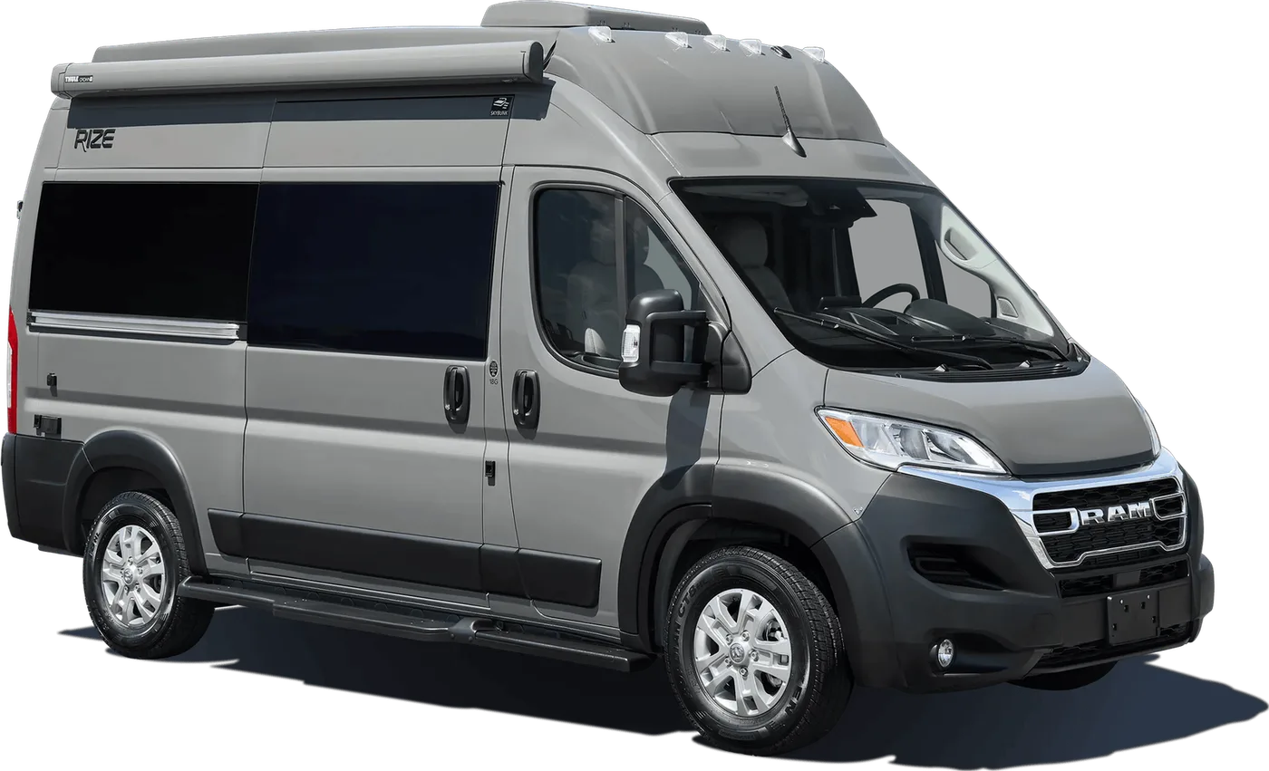 Thor Motor Coach Rize compact Class B camper van parked outdoors