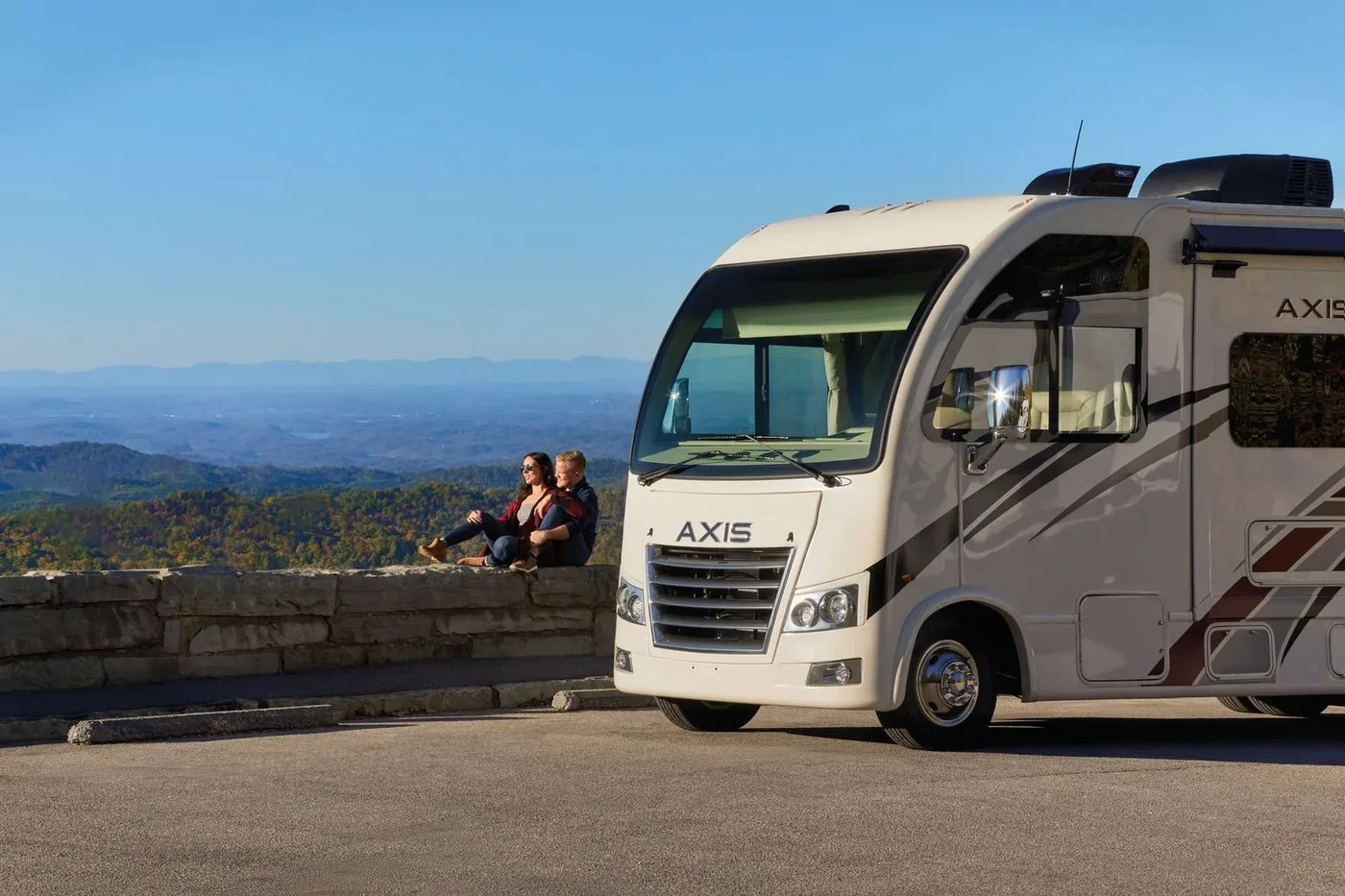 Thor Motor Coach Synergy Class B camper van parked outdoors on a road trip
