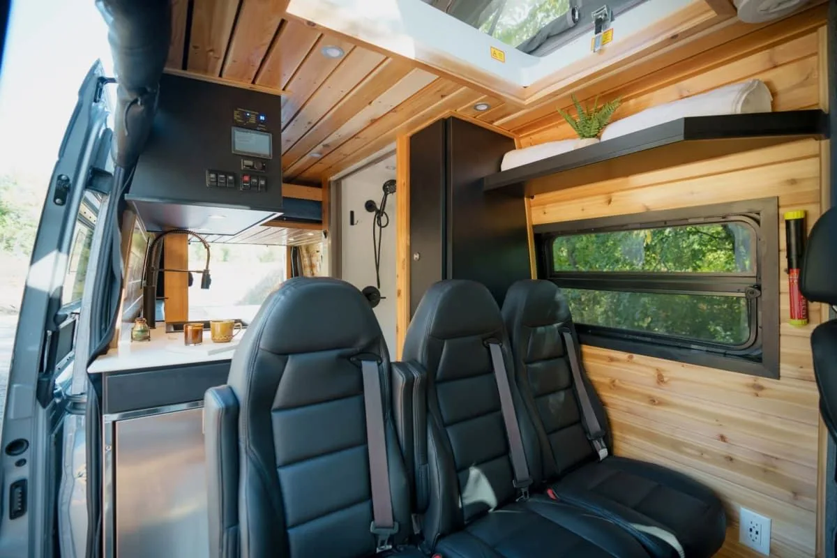 Vanna Adventure Vans Ek5 camper van parked on an outdoor adventure route